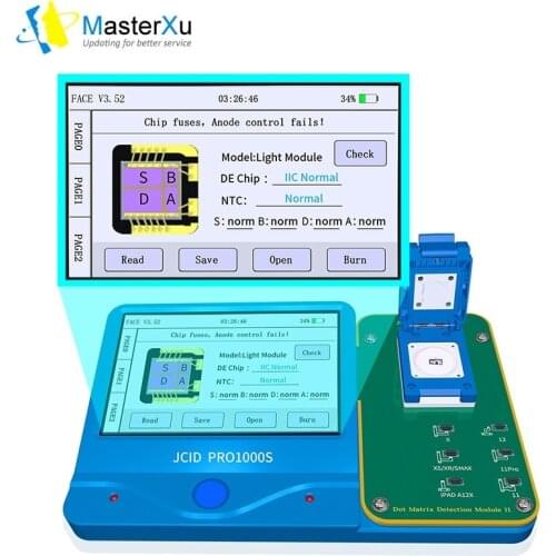 JC F1 Dot Matrix Module Detect iFace Matrix Whether Normal/Fuse NTC/I²C Disconnection/Short Circuit For X-12Pro Max / ipad A12X
