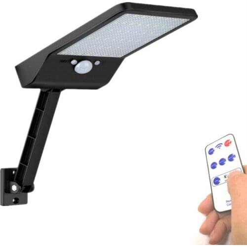 48LED Solar Motion Sensor Wall Light Outdoor Street Lamp with Remote Control Waterproof Garden Street Lamp Adjustable Brightness