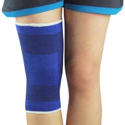 A pair Brace Elastic Muscle Knee Support Compression Sleeve Sport Pain Relief Blue dropship