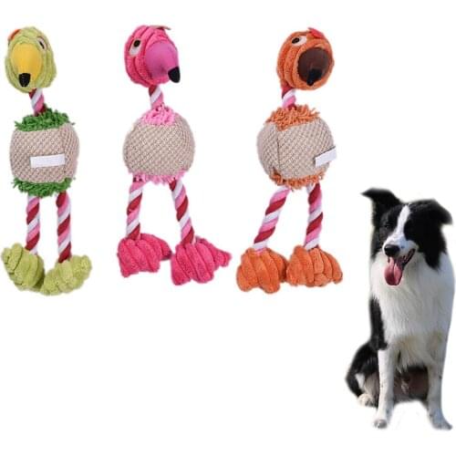 Pet Dog Plush Toy with Bird Shape Built-in Sound Device Chew Toy Animal plush toy dog chew squeaky whistling involved squirrel