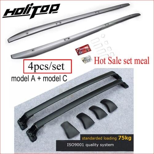Roof rack rail+cross bar for Toyota Kluger Highlander 2015-2019, 4pcs/set, ISO9001 quality,5years' seller, free shipping to Asia
