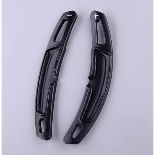 2pcs Black Aluminum Alloy Steering Wheel Shift Paddle Shifter fit for Porsche Panamera Macan Cayenne 2016 2017