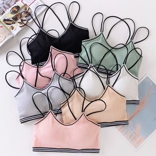 Sexy Sports Bra With Chest Pad Ladies Yoga Bra Underwear Push-ups Fitness Running Cotton Gym Suit Women Sportswear