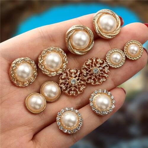 Fashion Small Stud Earrings Flower Moon Crystal Stone For Women Vintage Bohemian Female Earrings Jewelry Gifts Set