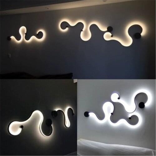 Modern LED Wall Lights Lighting Bedroom Study Living Balcony Room Acrylic Home Decor Wall Lamp Iron Wall Sconce Light Fixtures