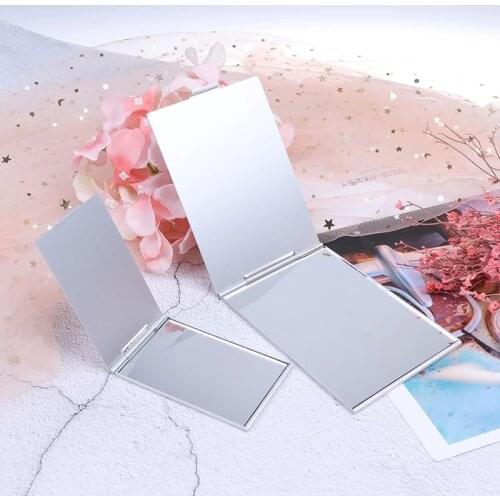 Large Sizes Ultra-thin Make Up Mirror Rectangle Makeup Folding Mirrors Portable Personalized Mirror Can Be Put In Handbag