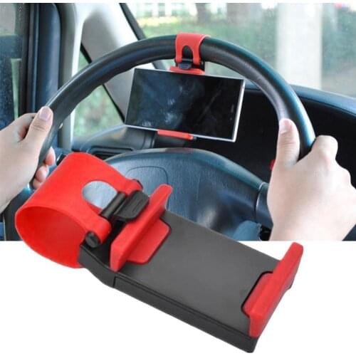 Universal Auto Car Steering Wheel Mobile Phone Holder Clip Stand Cradle for GPS