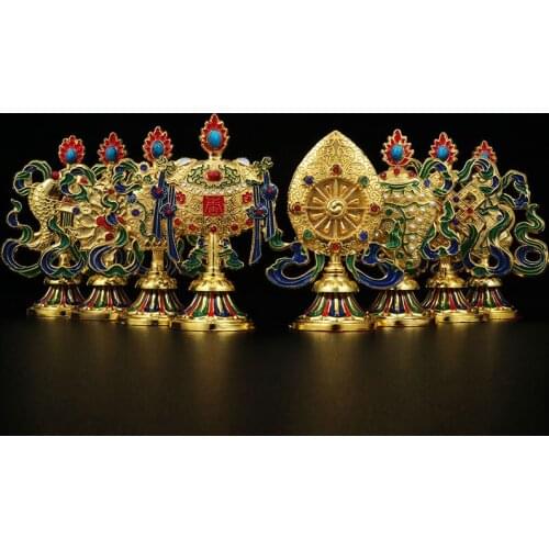 Eight Auspicious Ornaments Tantrics Painted Treasures