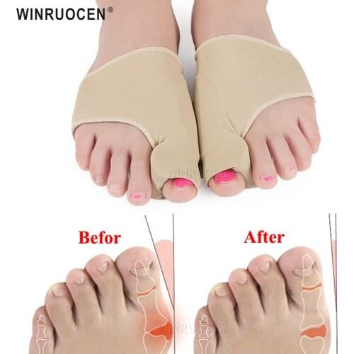 WINRUOCEN Silica Gel Toe Separator Hallux Valgus Feet Protector Guard Orthotics Protector Straightener Foot Care Tool Pad