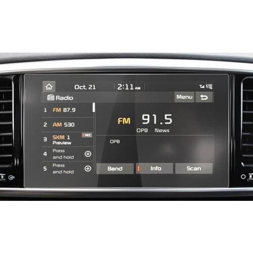 RUIYA For Sportage QLE 2020 8 Inch Car Navigation Touch Center Screen Protector Auto Interior Accessories Tempered Glass Film