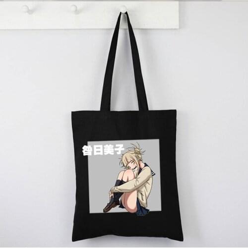 Anime Attack on Titan Funny Shopping Bag Women Canvas Shoulder Bag Female Ulzzang Eco Large-Capacity Tote Bags Japan Style Red