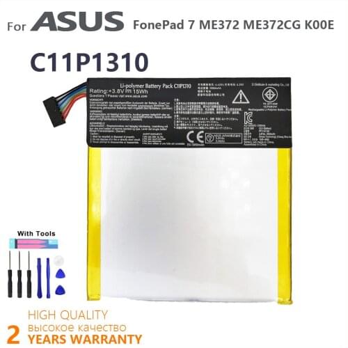 100% Original 3950mAh C11P1310 Tablet Phone For ASUS FonePad 7 ME372 ME372CG K00E Batteries Batteria With Tools+Tracking number