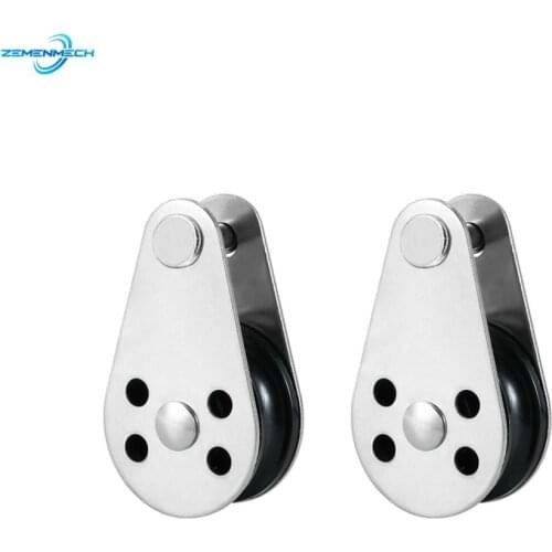 2PCS 316 Stainless Steel Pulley Suit 2mm to 8mm Rope Boat Accessories Marine Hardware Kayak Yacht Sailboat Canoe Pontoon Marine