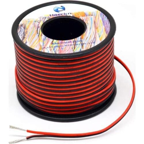 20 awg Silicone Electrical Wire 2 Conductor Parallel Wire line 60m [Black 30m Red 30m] Hook Up oxygen Tinned copper