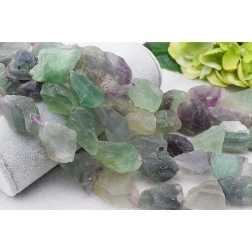 30-25X20-15mm Irregular shape Rough Original stone Beads Faceted loose beads Fluorite Crystal string beads 15"free shipping