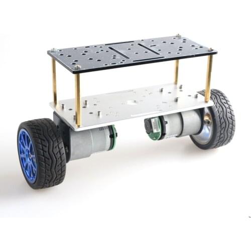 Double Plate 2wd Two Rounds of Self-balancing DC 12V Motor Car Two-wheel Balancing Car Smart Car Chassis Kit