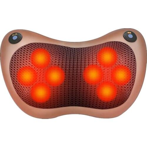 Head Neck Massager Car Home Cervical Shiatsu Massage Neck Back Waist Body Electric Multifunctional Massage Pillow Cushion