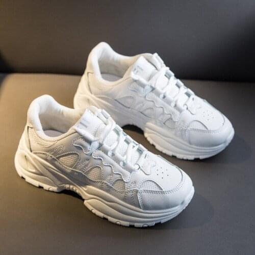 Sneakers Women Shoes Woman Breathable Thick Bottom Casual Shoes Sports Women 2020 Spring New Lace Up Breathable Vulcanized Shoes