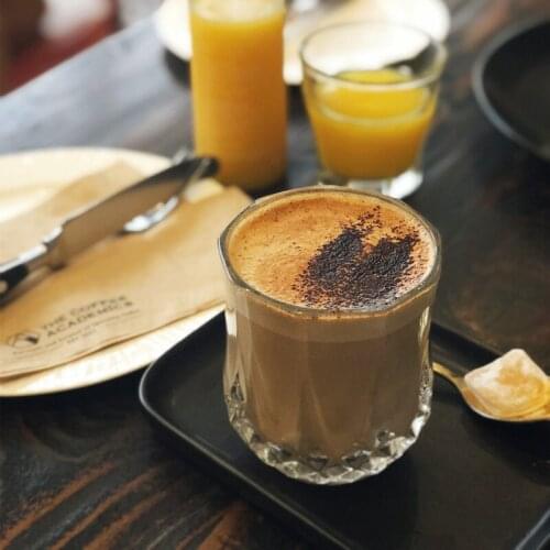 Ins Coffee Cup Milk Tea Cocktail Glass Transparent Ice Latte Glass Mugs Juice Beverages Cup Home Office Bar Drinkware