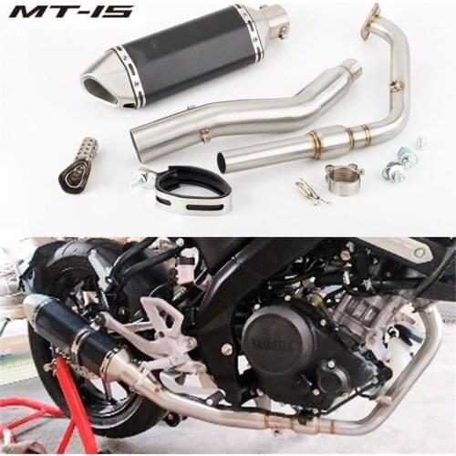 Motorcycle modified MT15 exhaust pipe muffler MT-15 front section link pipe 2020-2021 MT-15 set with DB killer