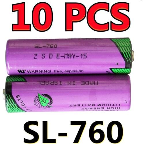 NEW DATE) 10PCS HOT Original Battery For TADIRAN SL-760 AA 3.6V PLC Batteries (Customizable Plug)