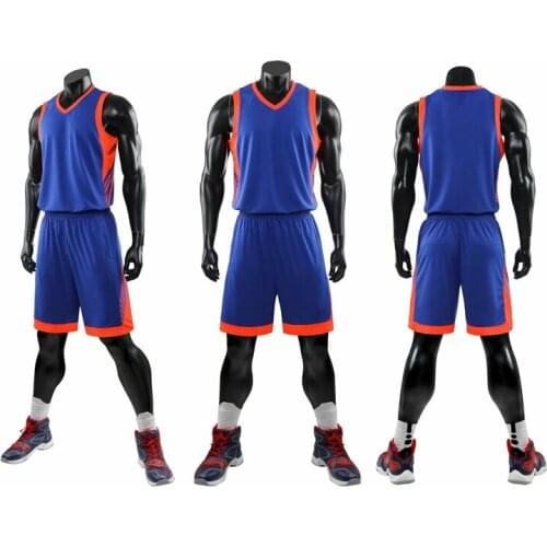 New Arrival Men Basketball Jerseys Set Blank Boys Throwback Uniforms Adult College Team Sports Training Tracksuit Clothes Custom