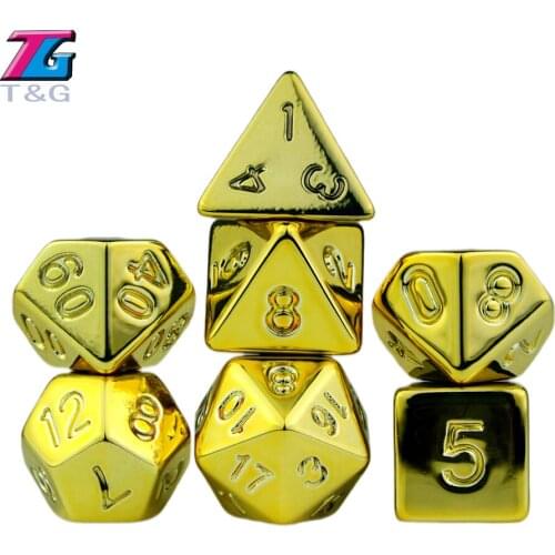 New Polyhedron Retro Digital Dice Set D4-D20 for Dados RPG Board Game Gaming Table Dnd Rpg TRPG
