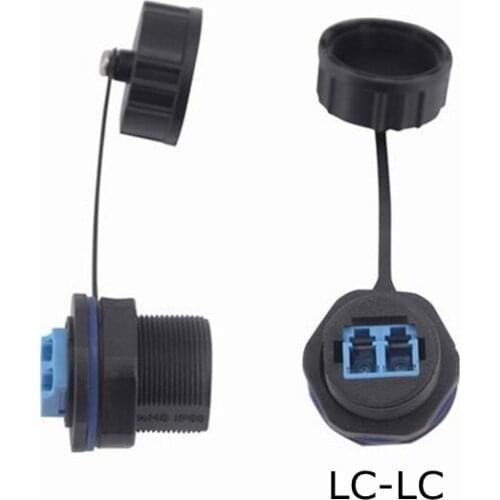 Optical Fiber Waterproof LC to LC Connector Socket M20 Outdoor Armored Iron Tower Base Station Jumper Cable Water Proof Extender
