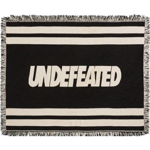 Hippop Undefeated Striped Throw Blanket Sofa Cover Travel Airplane Blanket Simple Carpet Home Decor Tapestry