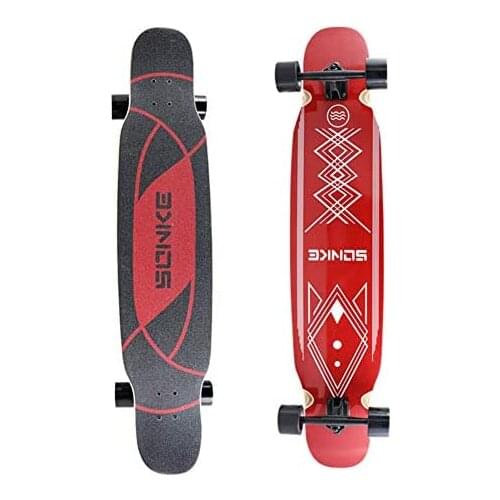Skateboard 46" Double tilt Silent high-Speed Bearing 7-Layer Maple Longboard Skateboard Beginner Adult for Girl Youth