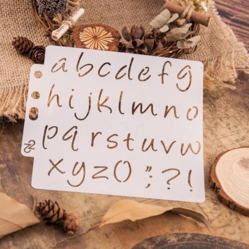 Lowercase letters scrapbook scrapbooking DIY photo album card tools spray drawing masking template D004