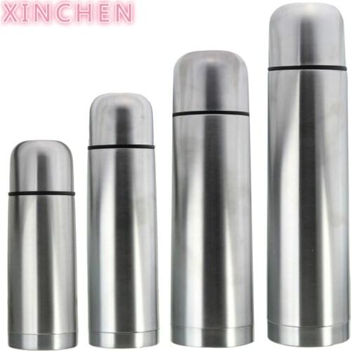 XINCHEN 1L Classic Stainless Steel Thermos Double Insulated Portable Vacuum Bottle Cup Kettle with Rope Tea