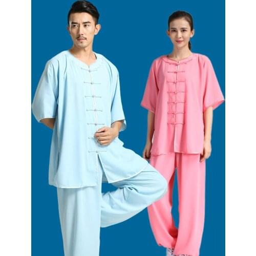 Traditional Chinese Clothing for Men KungFu Uniform Wushu Suits Women Martial Arts Taichi Costumes Morning Exercise Sportswear