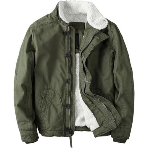 Military Mens Coats Thick Wool Lamb Jackets Winter Warm Velvet Jackets Camouflage Jacket Fleece Streetwear Autumn and Winter
