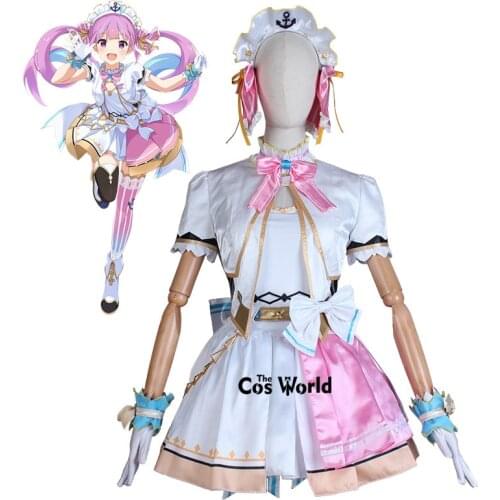YouTuber Vtuber Hololive Minato Aqua Idol Dress Uniform Outfit Customize Cosplay Costumes