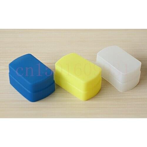 3PCS White+Yellow+Blue Silicon flexible Flash Bounce Diffuser Softbox for canon 580EX II YN-568/565/560 III