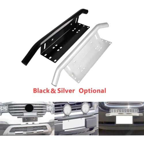 1pcs Universal License Plate Frame Working License Plate Mount Braket Holder Offroad Light Bar Bull Bar Front Bumper Fog
