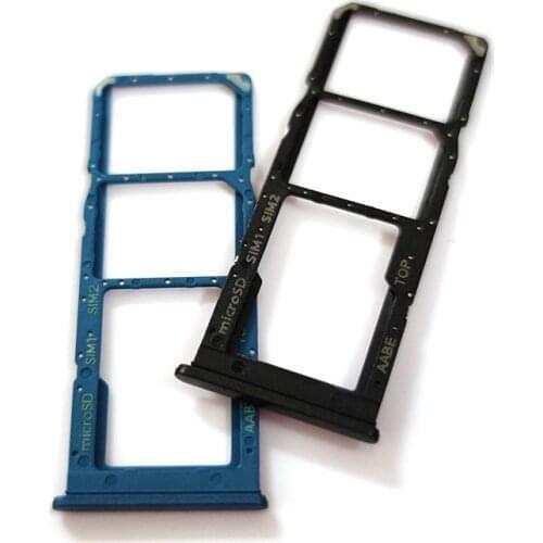 10PCS Sim Tray Holder For Samsung Galaxy A12 A125F SIM Card Tray Slot Holder Adapter Socket Repair Parts