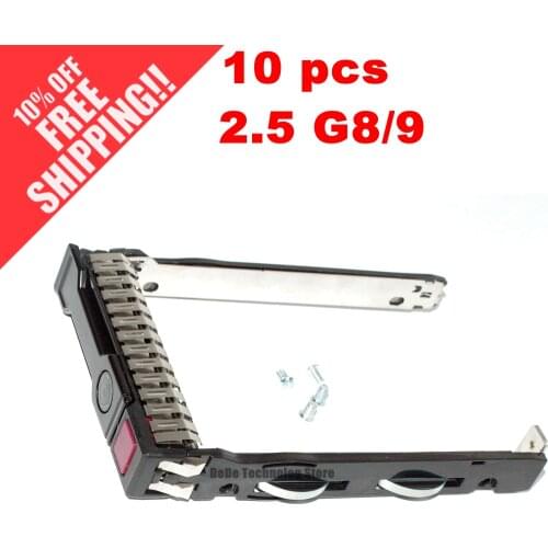 10pcs 2.5" HDD Bracket for HP DL160 360 380 388 560 G8 G9 BL ML310 350 Gen8 Gen9 651687-001 HDD Tray Caddy Disk Bracket