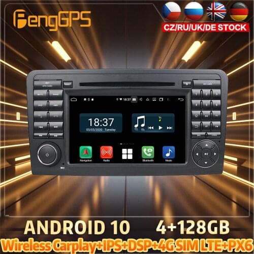 128G Android10 PX6 DSP For BENZ ML CLASS W164 2012 Car DVD GPS Navigation Auto Radio Stereo Video Multifunction CarPlay HeadUnit