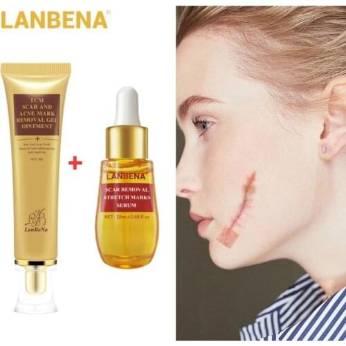 LANBENA Acne Scar Remover Cream Stretch Marks Serum Acne Treatment Skin Repair Gel Remove Acne Mark Fade Scar Skin Repair 2pcs