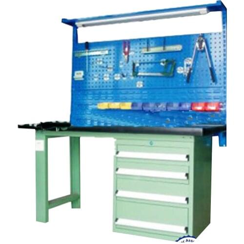 2020 YINHOO hanging plate wooden-steel laptop OEM ESD workbench with drawers