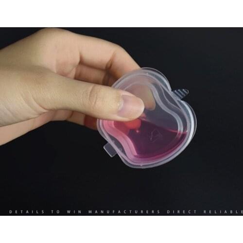 500pcs High quality creative apple shape transparent disposable sauce cup small pudding jelly yogurt taste plastic cup with lid