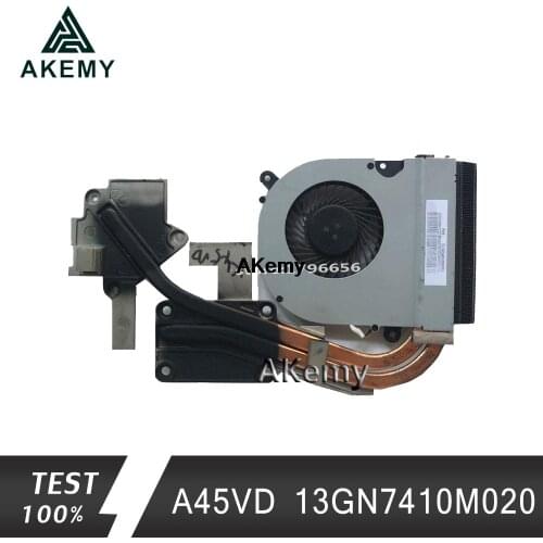 Akemy Original For Asus K45V K45VD K45VS K45VM A45V A45VD A45E Laptop Cooling CPU GPU HEATSINK FAN 13GN7410M020