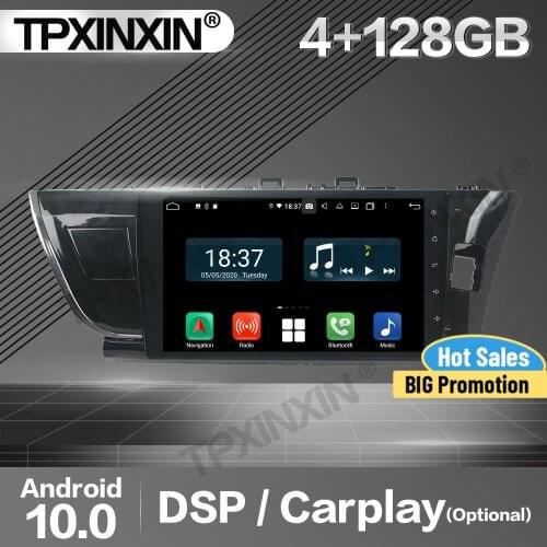 128G Carplay Car Radio 2 Din Stereo Receiver Android For Toyota Corolla 2014 2015 GPS Navigation Player Audio Recorder Head Unit