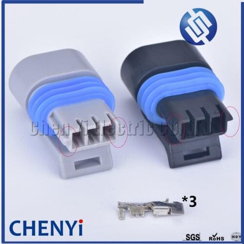 5 sets pcs 3 pin way Delphi GM Auto Sensor Waterproof Connector wiring harness Housing Plug 12162182 12162185 12162280 12162197