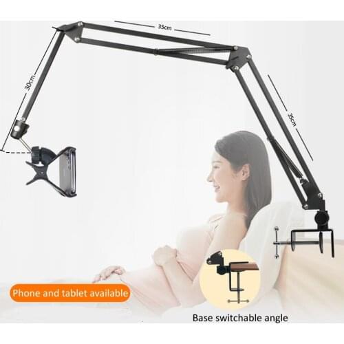 Arm Outmix 360degree Tablet Long Holder Stand for 4 to 11inch Tablet Smartphone Bed Desktop Lazy Holder Bracket Support for Ipad