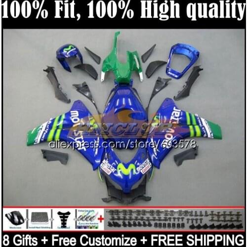 Injection For HONDA CBR1000 RR CBR 1000RR 48CL.43 CBR1000RR 08 09 10 11 CBR 1000 RR CC 2008 2009 2010 2011 Fairing Movistar Blue
