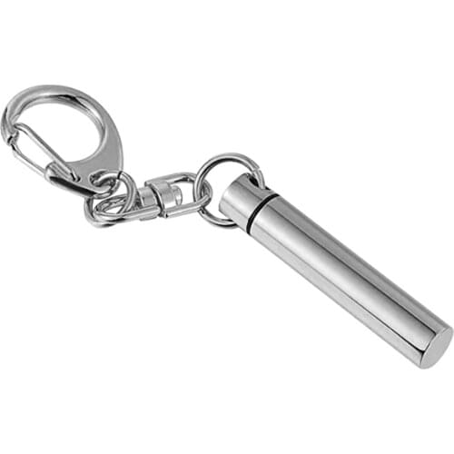 Custom Stainless Steel Keyring Cylinder Capsule Locket Cremation Urn Keychain Keepsake Memorial Jewelry