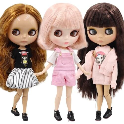 ICY DBS blyth doll 1/6 bjd joint body 30cm nude doll white skin tan skin dark skin special price girls gift random eyes colors